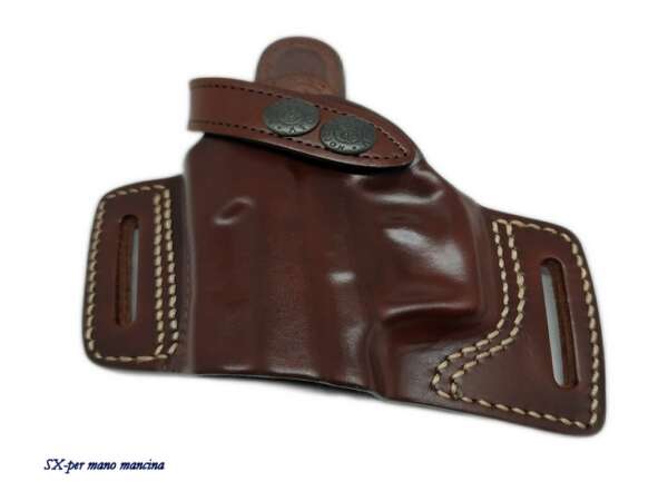 Fondina Vega in cuoio F108 per walther pdp hk vp9 - MARRONE-DX - immagine 3