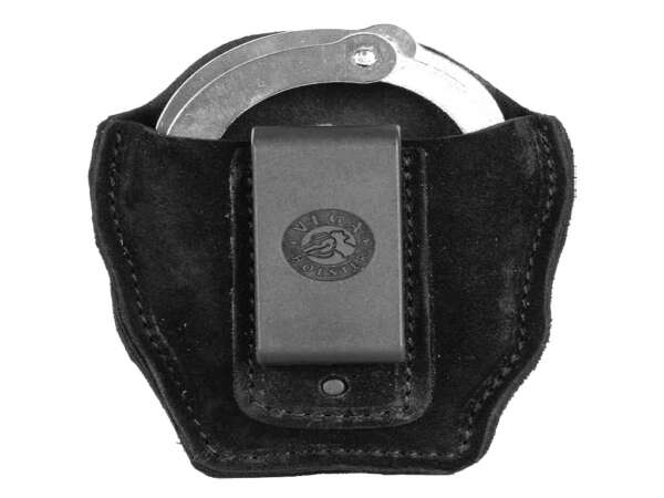 Porta Manette interno in pelle scamosciata nera con molla 3PX25 - immagine 3