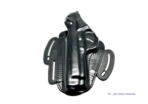 Fondina Vega cuoio FH100 per pistola 92 98 serie FH1 - NERO-SX - immagine 2