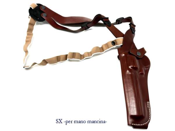 Fondina Vega cuoio ascellare AA114 revolver 6 - MARRONE-SX - immagine 5