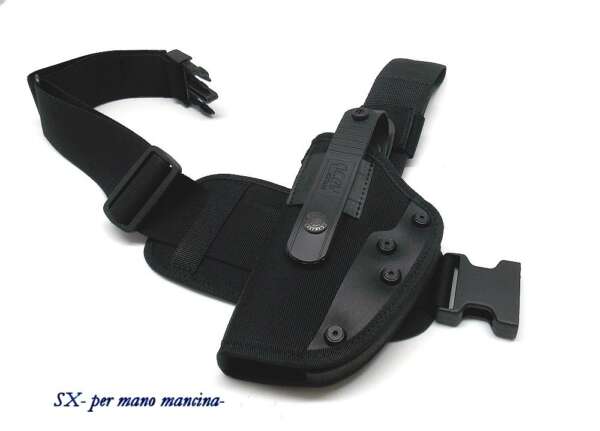 Fondina Vega cordura coscia PA260 per beretta 92 98 serie PA2 - NERO-SX - immagine 6
