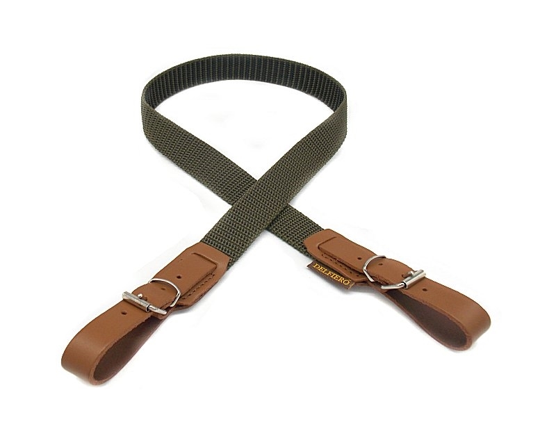 Bretella tela verde con antiscivolo Delfiero cinghia porta fucile