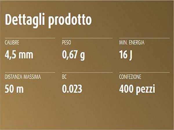Pallini HN Baracuda Hunter 4,5 per carabina aria compressa - immagine 3