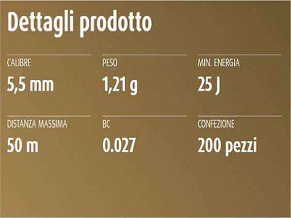 Pallini HN Baracuda Hunter Extreme per carabina calibro 5,5 - immagine 3