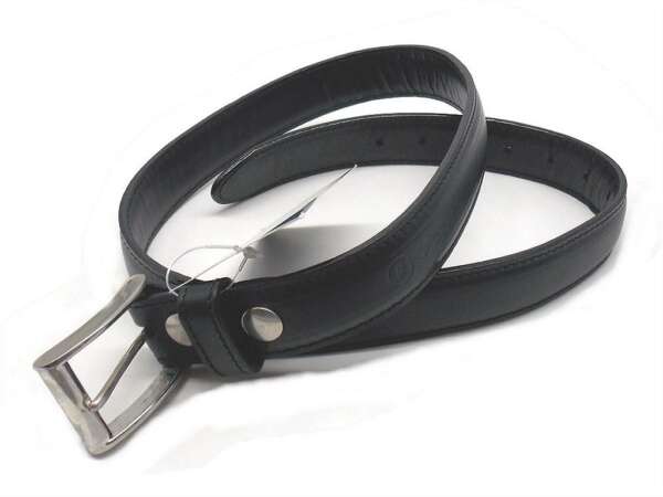 Cintura cuoio Radar doppio tubolare foderata 35 mm 70829200 - NERO-L - immagine 2