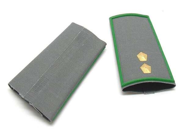 Grado tubolari grigio con perfilo verde e 2 pentagoni dorati - immagine 2