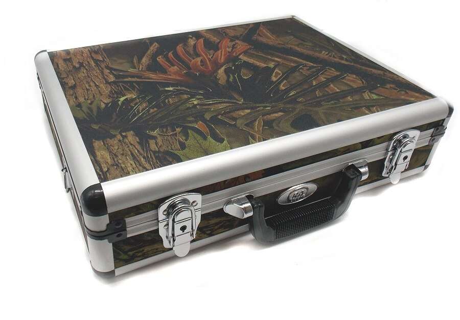 Valigetta Ra Sport in alluminio camo per 2 pistole 46x34x11cm per trasporto aereo