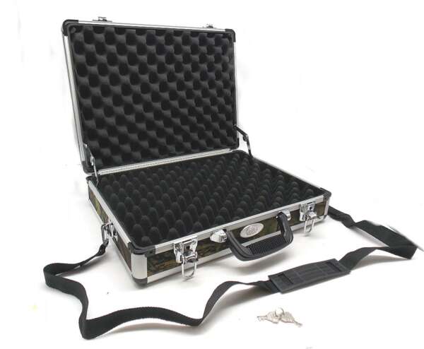 Valigetta Ra Sport in alluminio camo per 2 pistole 46x34x11cm per trasporto aereo - immagine 2