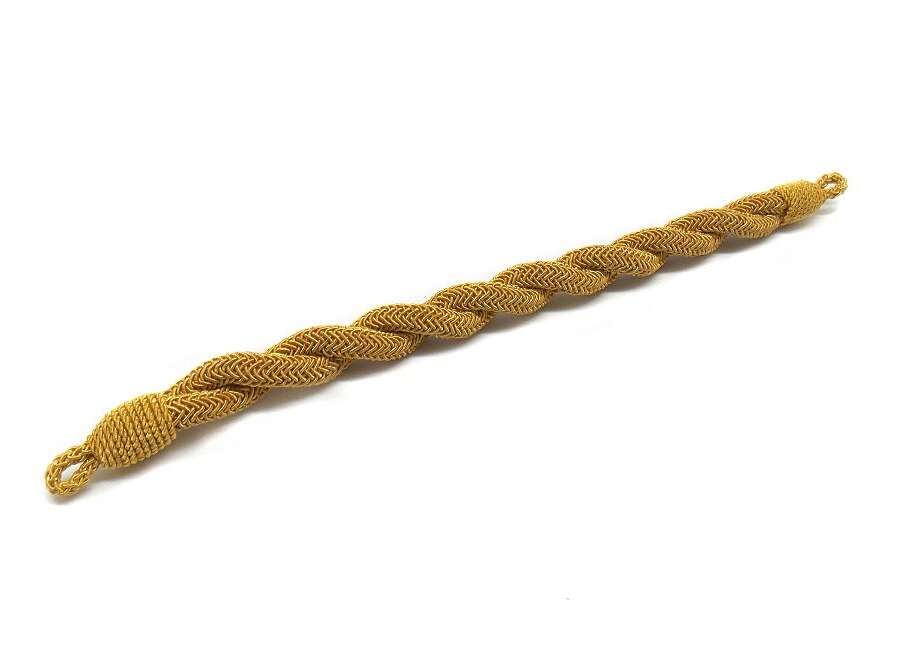 Soggolo treccia cordone 10 mm dorata per berretto da divisa