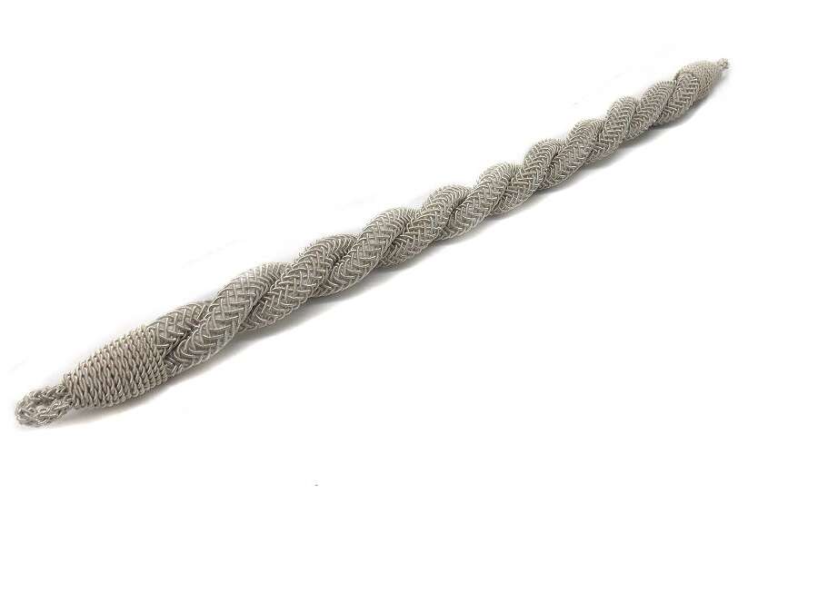 Soggolo treccia cordone 10 mm argento per berretto da divisa