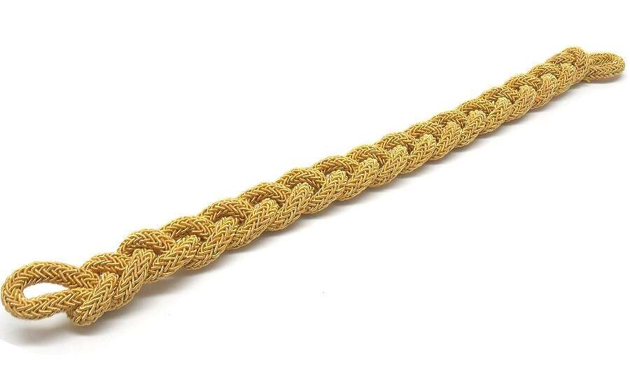 Soggolo Treccia Piatta in canottiglia 6 mm per berretto da divisa Donna