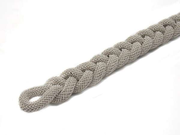 Soggolo treccia piatta Generale 8 mm in canottiglia argento per berretto - immagine 2
