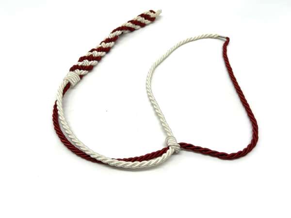 Cordone Nylon Panna e Rosso per Camicia Banda Musicale