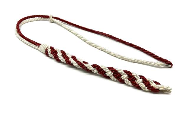 Cordone Nylon Panna e Rosso per Camicia Banda Musicale - immagine 2