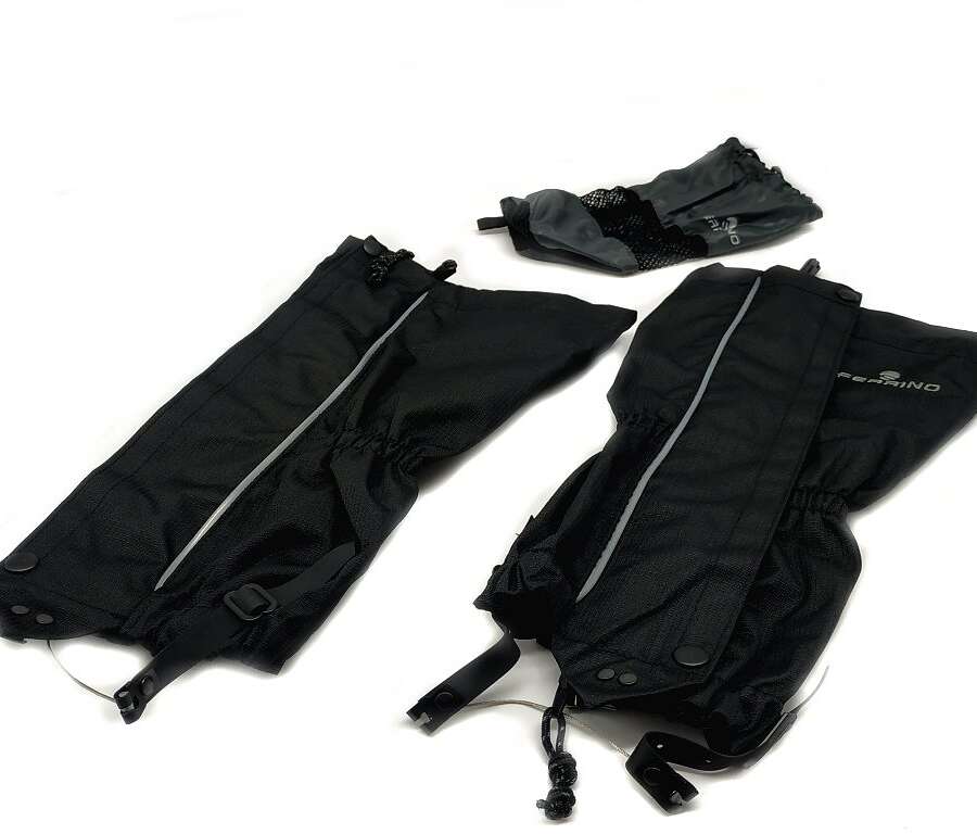 Ghette Ferrino Zermatt in Cordura Nera con perfilo rifrangente