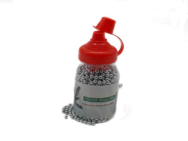 Pallini sferici in acciaio JS calibro 4,5 BB per aria CO2 - immagine 2