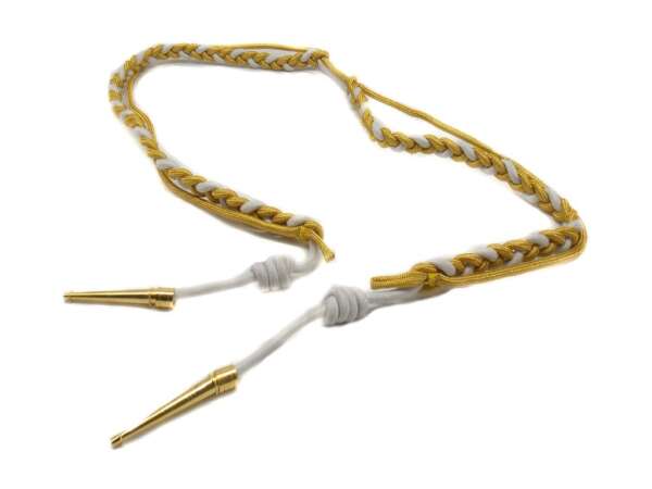 Cordone di rappresentanza Bianco e Dorato per uniforme