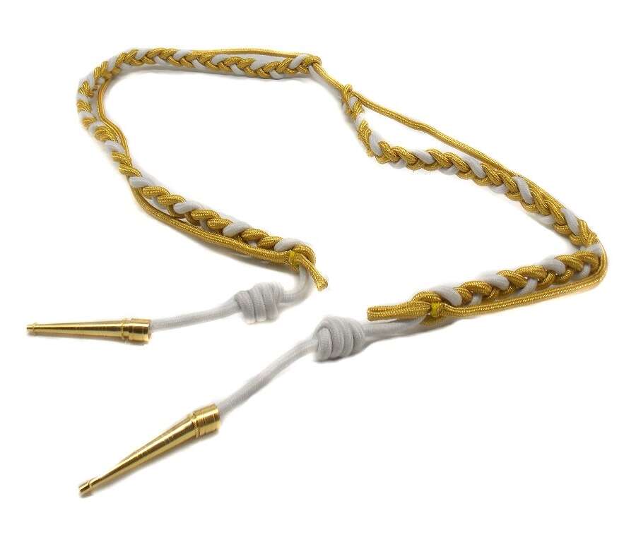 Cordone di rappresentanza Bianco e Dorato per uniforme
