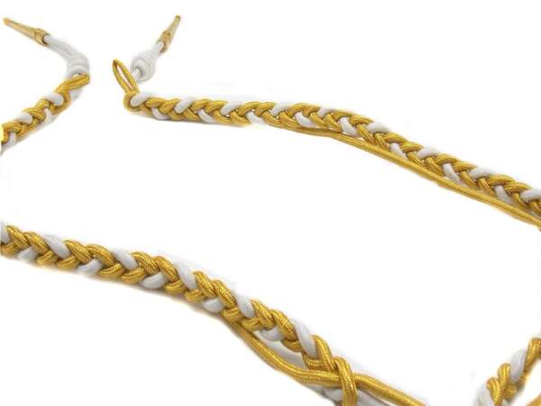 Cordone di rappresentanza Bianco e Dorato per uniforme - immagine 2
