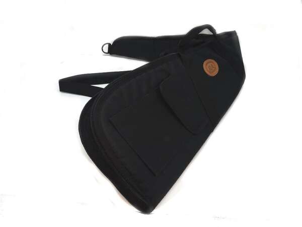 Fodero custodia per fucile cm 115 in nylon Nero con cerniera e tascone - immagine 2