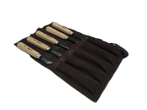 Narex Set di Scalpelli per intaglio scultura Legno 5 pz con custodia