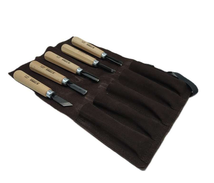Narex Set di Scalpelli per intaglio scultura Legno 5 pz con custodia
