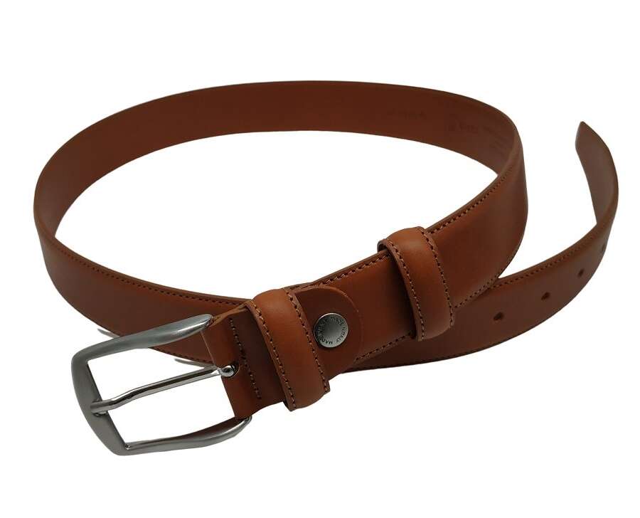 Cintura Italiana Delfiero Elegant in Pelle Marrone 35mm con Fibbia Nikel free satinata - 120