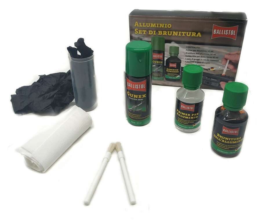 Set Brunitore Ballistol per Alluminio