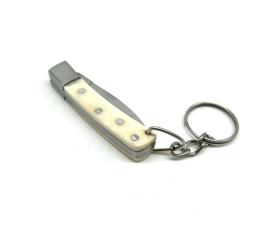 Coltello Mini Pattada in osso con portachiavi
