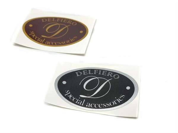 Set 2 pz adesivo DELFIERO special accessories tipo ovale 3,8x6 cm - immagine 2
