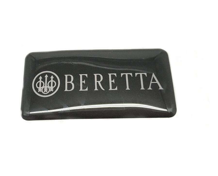 Adesivo Targhetta Beretta E01818 in PVC nero per calcio