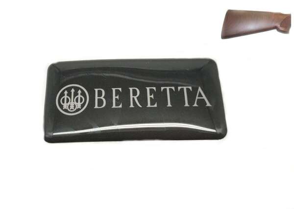 Adesivo Targhetta Beretta E01818 in PVC nero per calcio - immagine 2