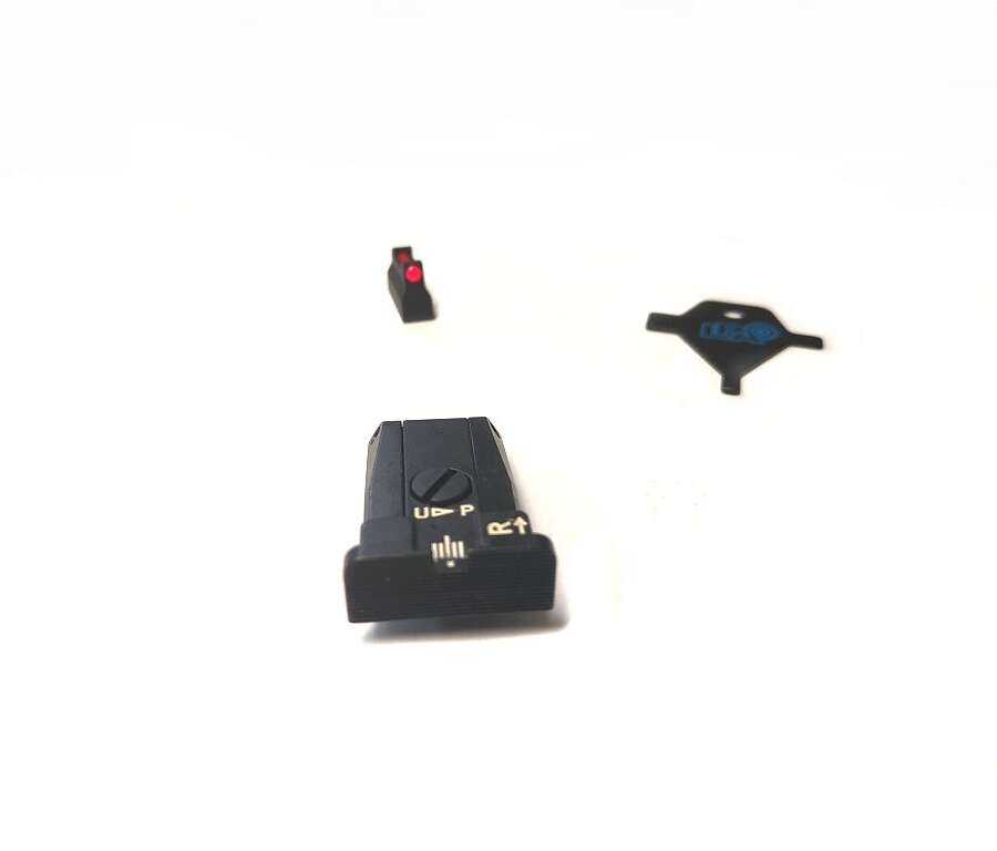 Set Tacca di Mira con punta in fibra ottica rossa per pistola Beretta 92 96 98 M9A1