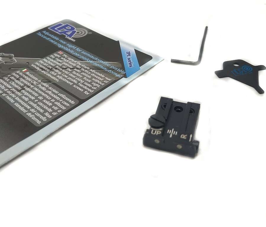 Tacca di mira in acciaio con 2 punti bianchi per pistola beretta 92 98 90 two