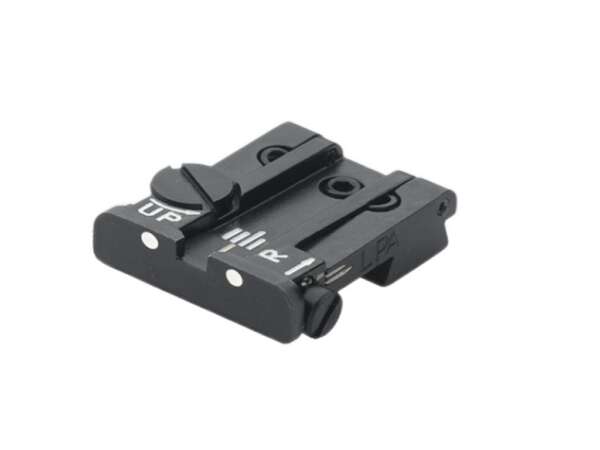 Tacca di mira in acciaio con 2 punti bianchi per pistola beretta 92 98 90 two - immagine 2