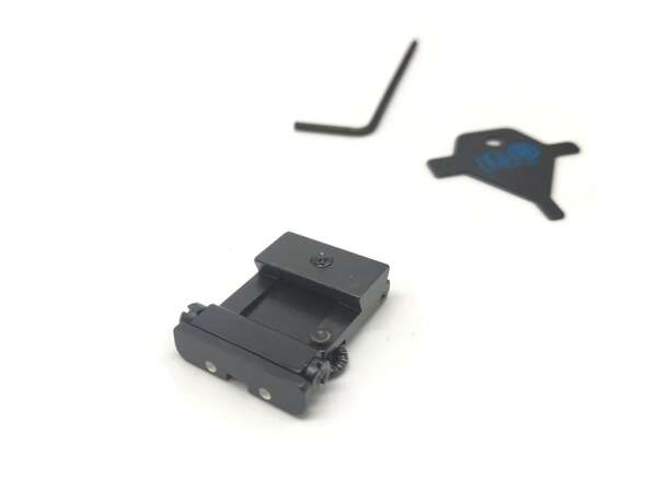 Tacca di mira in acciaio con 2 punti bianchi per pistola beretta 92 98 90 two - immagine 3