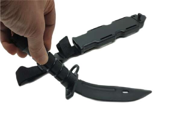 Coltello in plastica baionetta m9 black per allenamento