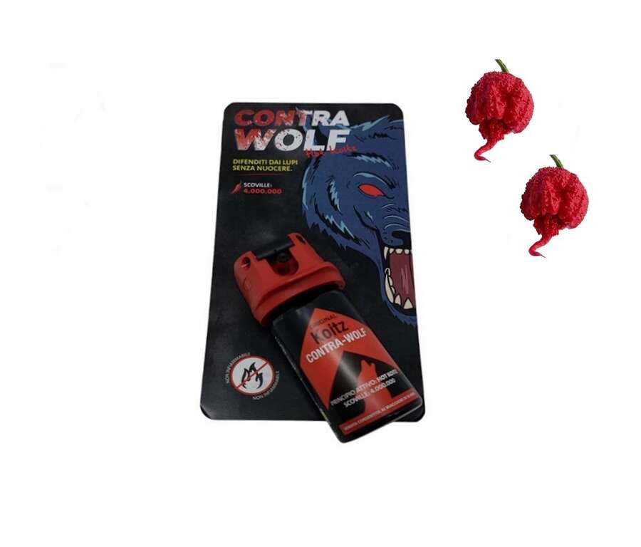 Spray al peperoncino contra wolf hot koitz 60 grammi per la difesa