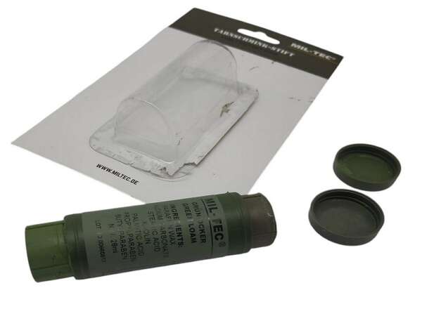Cera trucco stick bicolore verde chiaro verde scuro Miltec
