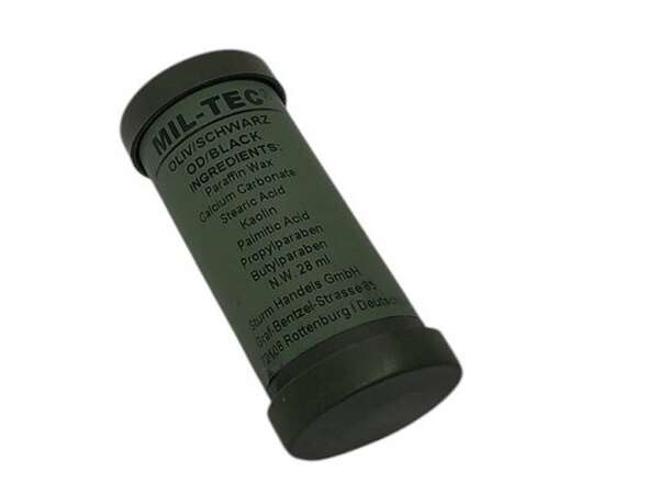 Cera trucco stick bicolore verde chiaro verde scuro Miltec - immagine 2