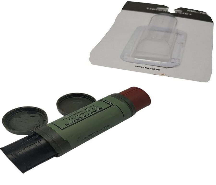 Cera trucco stick bicolore nero marrone Militec