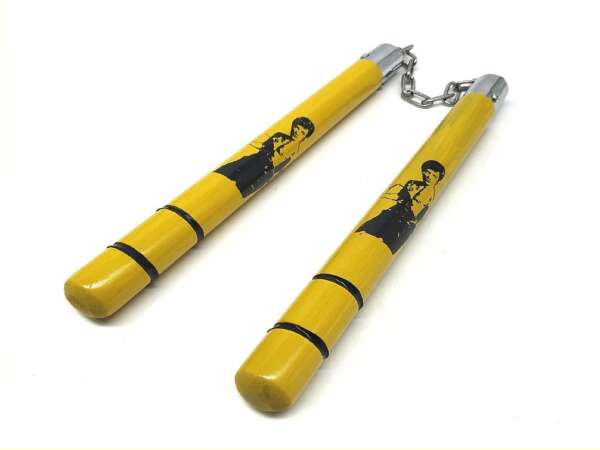 Nunchaku in legno Bruce Lee con catena