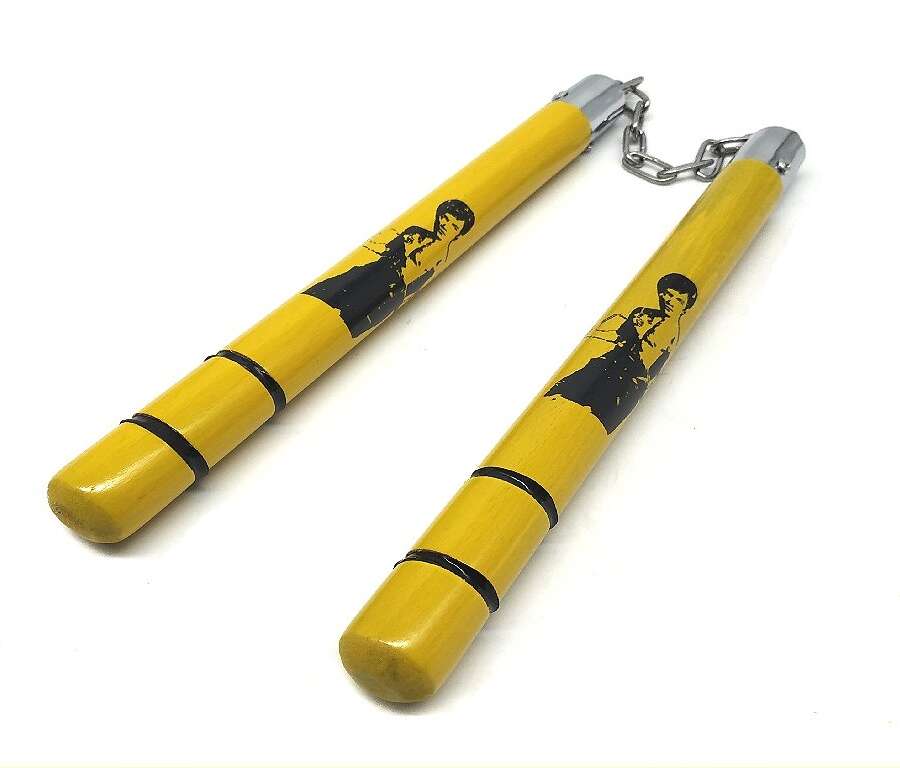 Nunchaku in legno Bruce Lee con catena